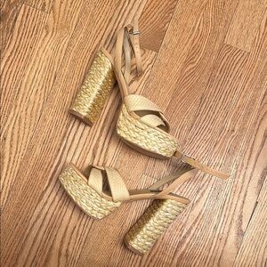 Stylish Tan Platform Heels